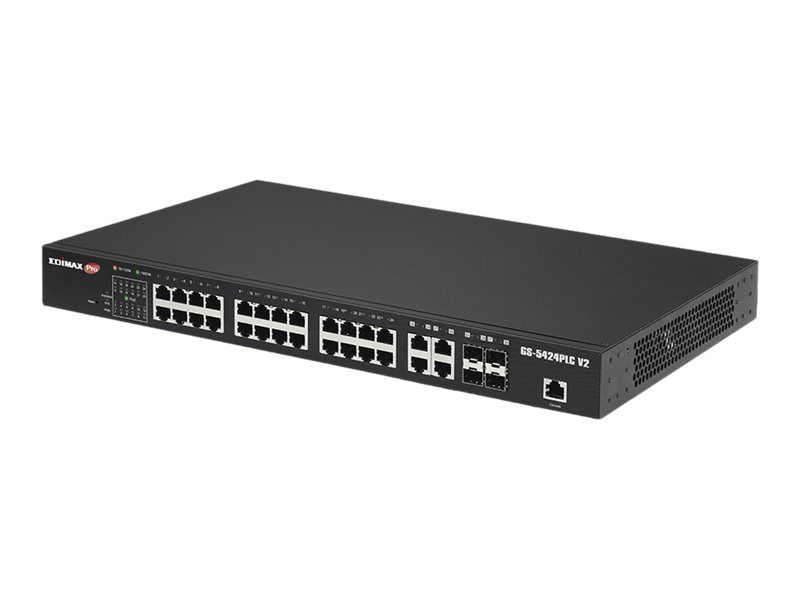 Edimax Pro GS-5424PLC V2 - Switch - Smart - 24 x 10/100/1000 (PoE+)