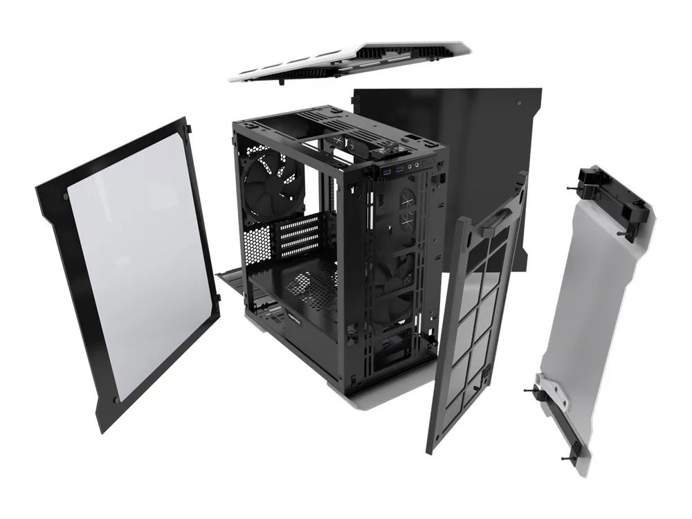 Phanteks Enthoo EVOLV - Tempered Glass Edition - Tower - micro ATX - Seitenteil mit Fenster (gehärtetes Glas)