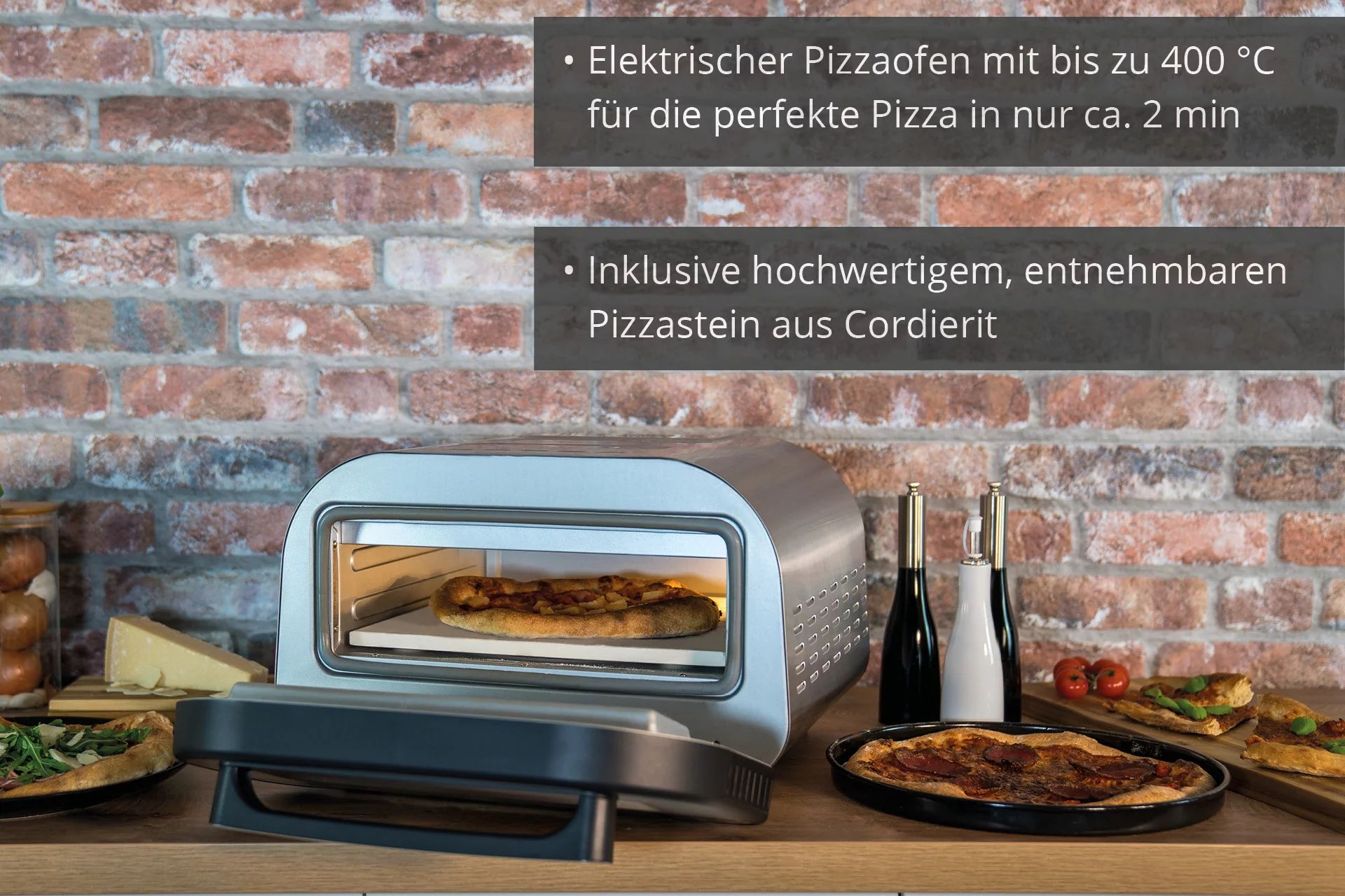 Unold 68816 Pizzaofen Luigi, Edelstahl