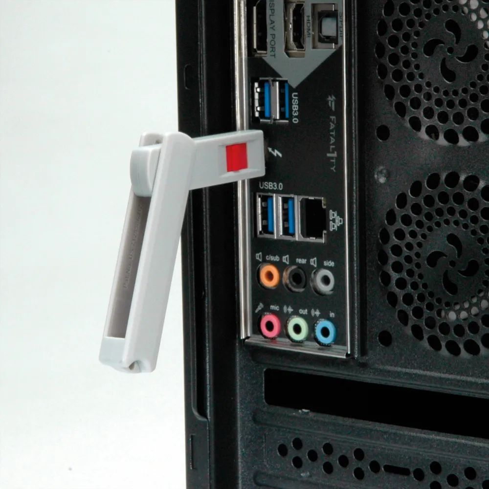 ROLINE USB Typ C Port Blocker, 1x Schloss und 1x Schlüssel