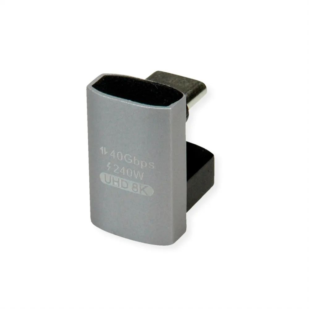 ROLINE USB4 Gen 3x2 Adapter Typ C ST/BU, Aluminium, 360°, breit, silberfarben