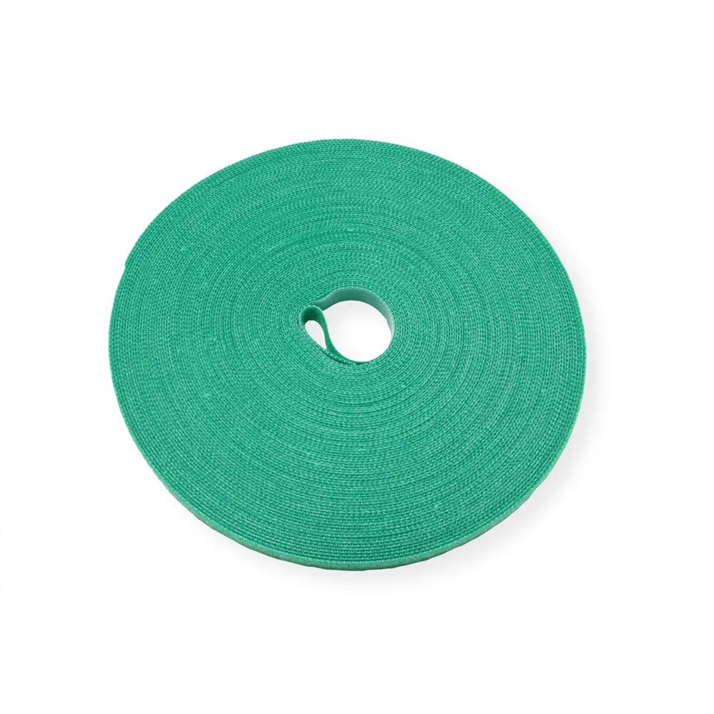VALUE Klettband auf Rolle, 10mm, grün, 25 m