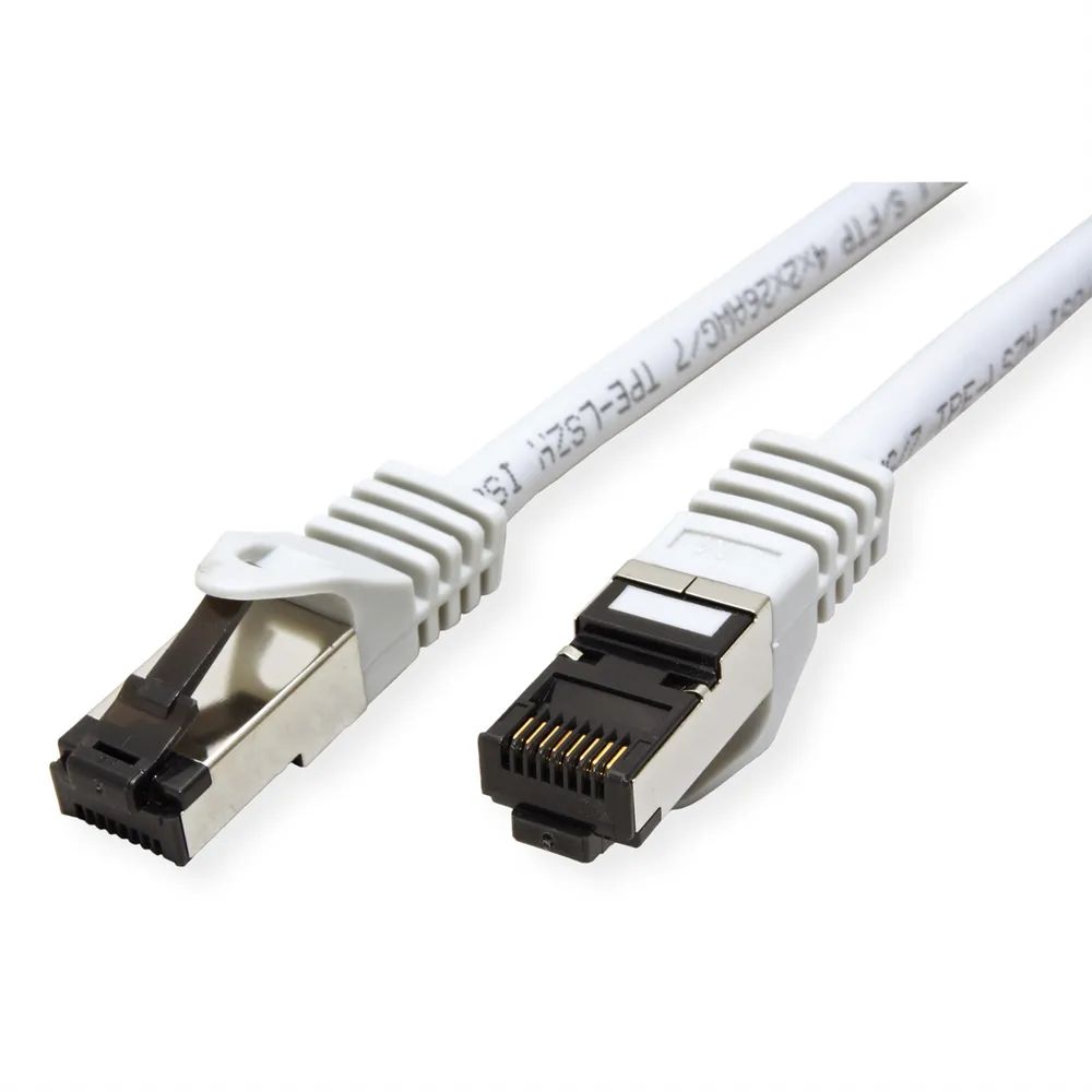 VALUE S/FTP-(PiMF-) Patchkabel Cat.8 (Class I), LSOH, Litzendraht, grau, 1 m