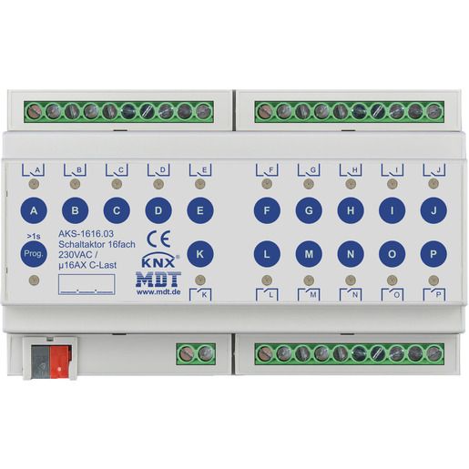 MDT SCHALTAKTOR 16FACH 16A 230V / AKS-1616.03