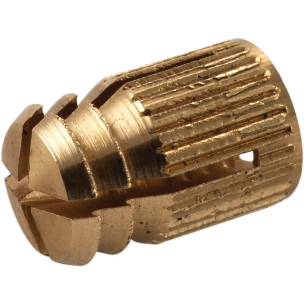 ITALIANA FERRAMENTA Spreizmuffe rund, M4 Länge 7,8 mm Bohr ø5mm, Messing blank