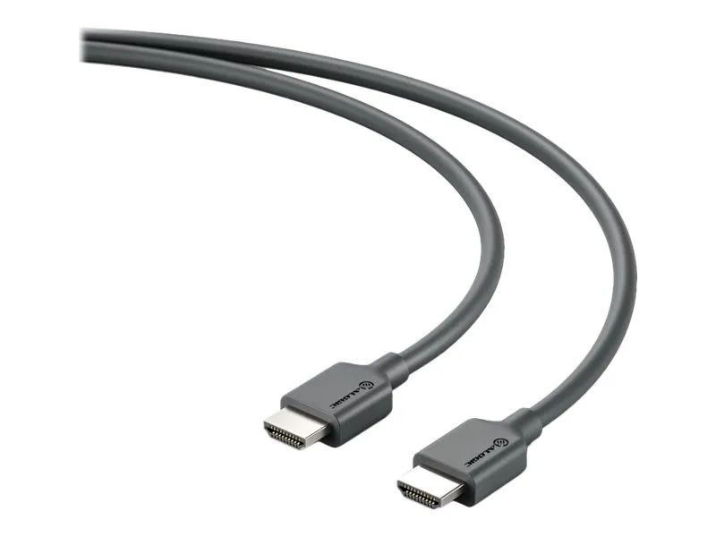 Alogic Elements Series - Premium Highspeed - HDMI-Kabel mit Ethernet - HDMI männlich zu HDMI männlich - 1 m - Schwarz - geformt, unterstützt 4K 60 Hz (4096 x 2160)