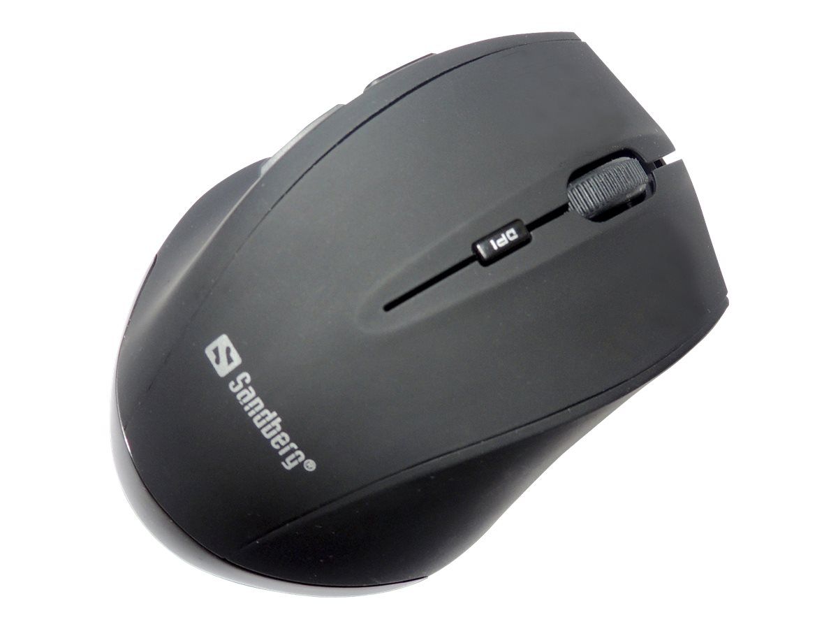 SANDBERG Pro - Maus - 5 Tasten - kabellos - 2.4 GHz - kabelloser Empfänger (USB)