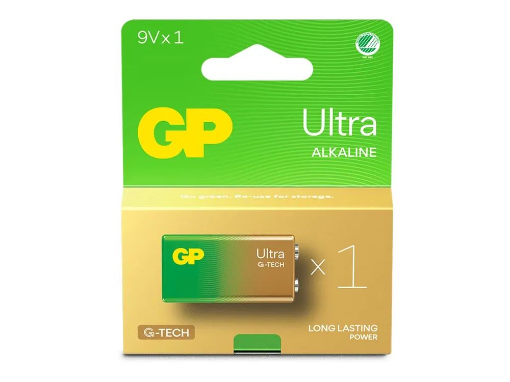 GP Battery Ultra ALKALINE Battery. 1-Pack - Batterie - 9V-Block