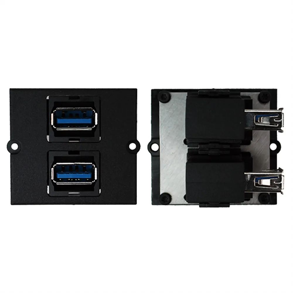 BACHMANN Rahmen 2xUSB 3.0, 90° Abgang seitlich