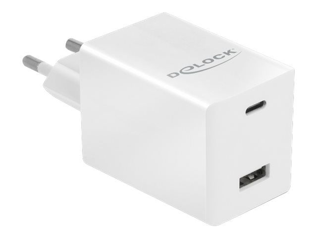 Delock Netzteil - 48 Watt - 3 A - Fast Charge - 2 Ausgabeanschlussstellen (USB, USB-C)