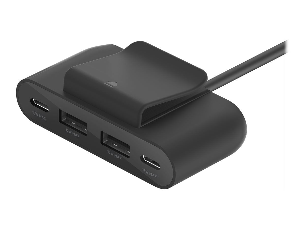 Belkin 4port USB Power Extender 2xC 2xA up to 30w Black
