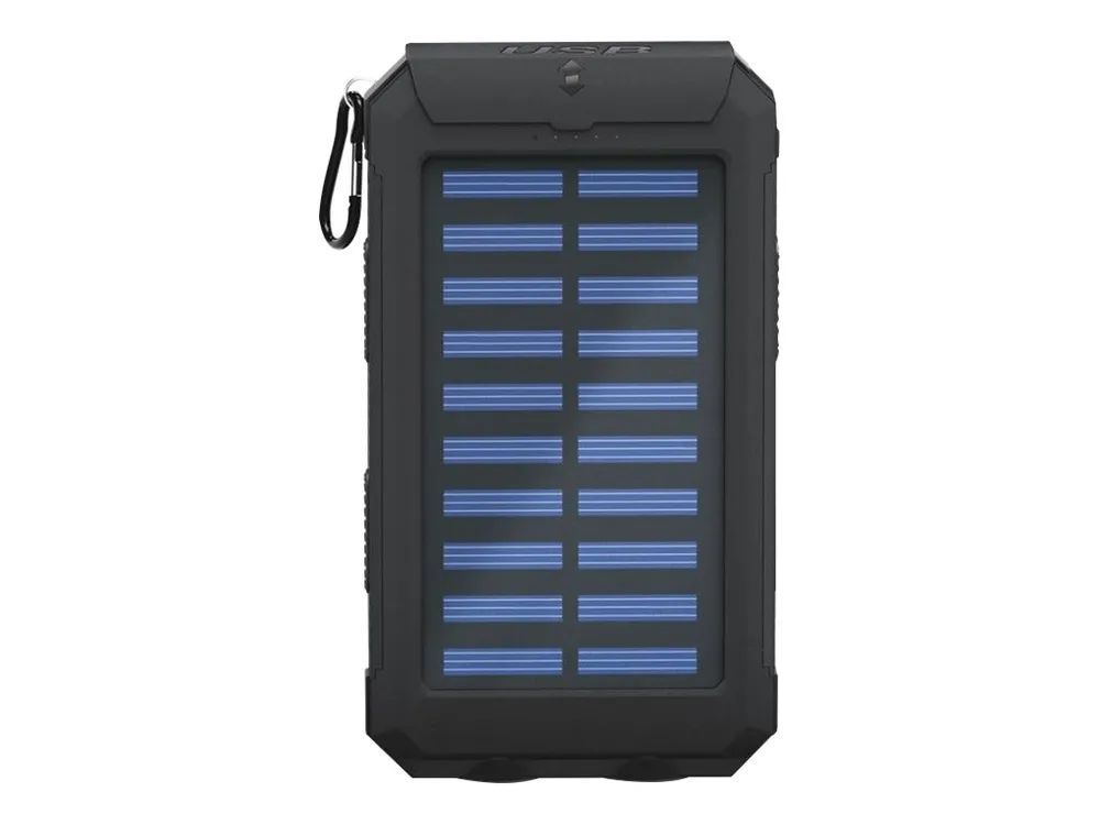 Goobay Outdoor PowerBank 8.0 - Solar-Powerbank - Li-Pol - 8000 mAh - 29.6 Wh - 2 A - 2 Ausgabeanschlussstellen (2 x USB)