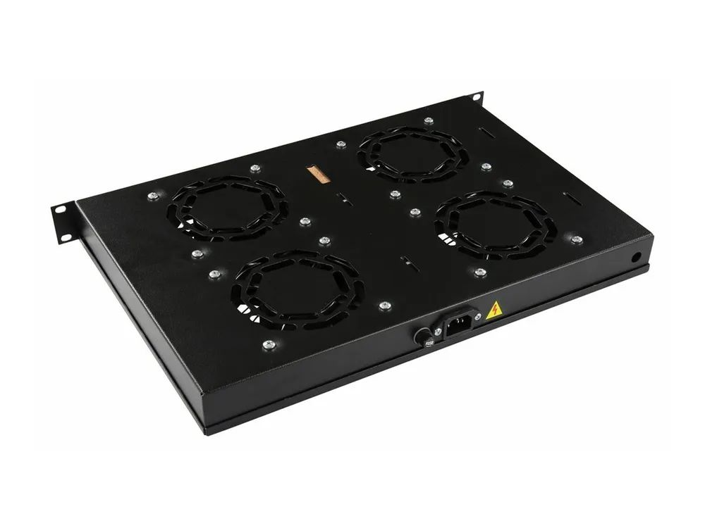 Lanview by Logon - Belüftungsmodul - 4 fans, digital thermostat - Rack montierbar - Schwarz - 1U - 48.3 cm (19")