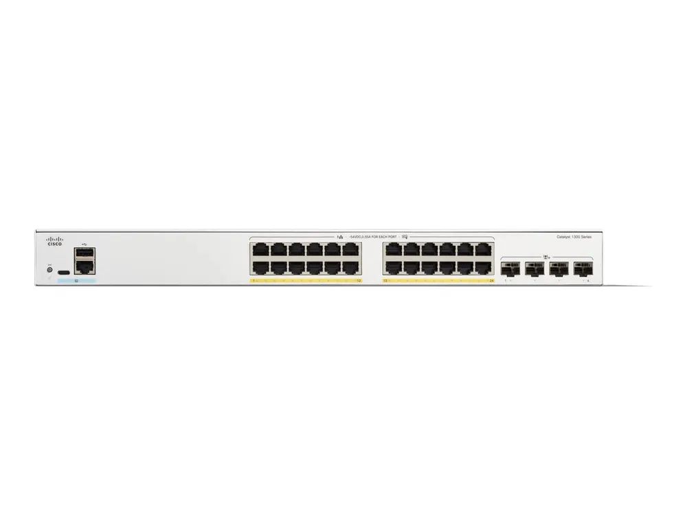 Cisco Catalyst 1300-24P-4X - Switch - L3 - managed - 24 x 10/100/1000 (PoE+)