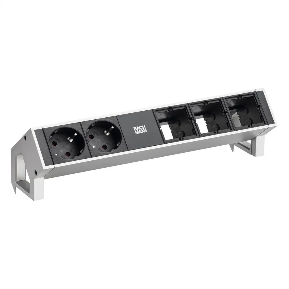BACHMANN DESK2 2x Schutzkontakt 3x ABD GST18 Inox