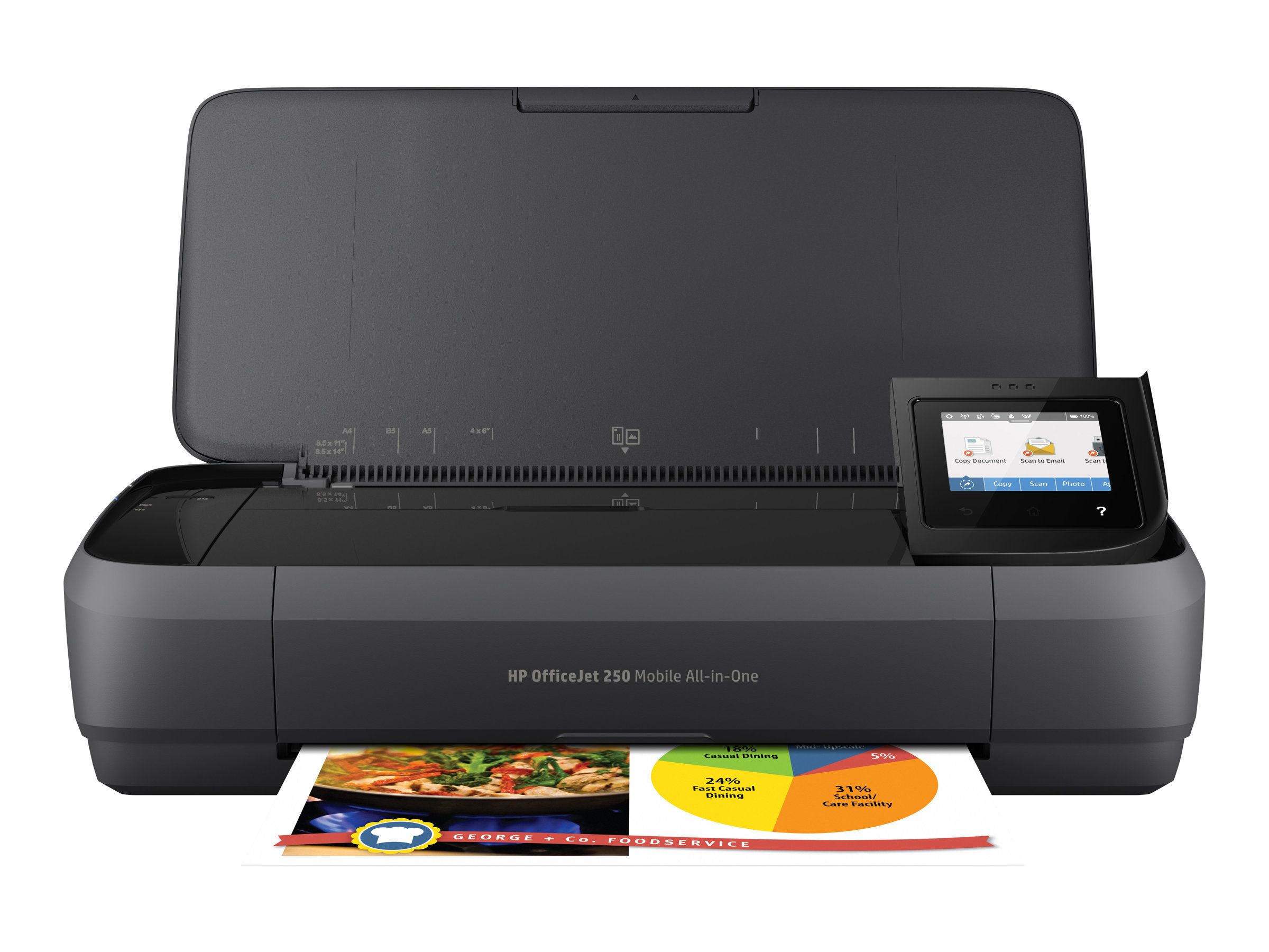 HP Officejet 250 Mobile All-in-One - Multifunktionsdrucker - Farbe - Tintenstrahl - Legal (216 x 356 mm)