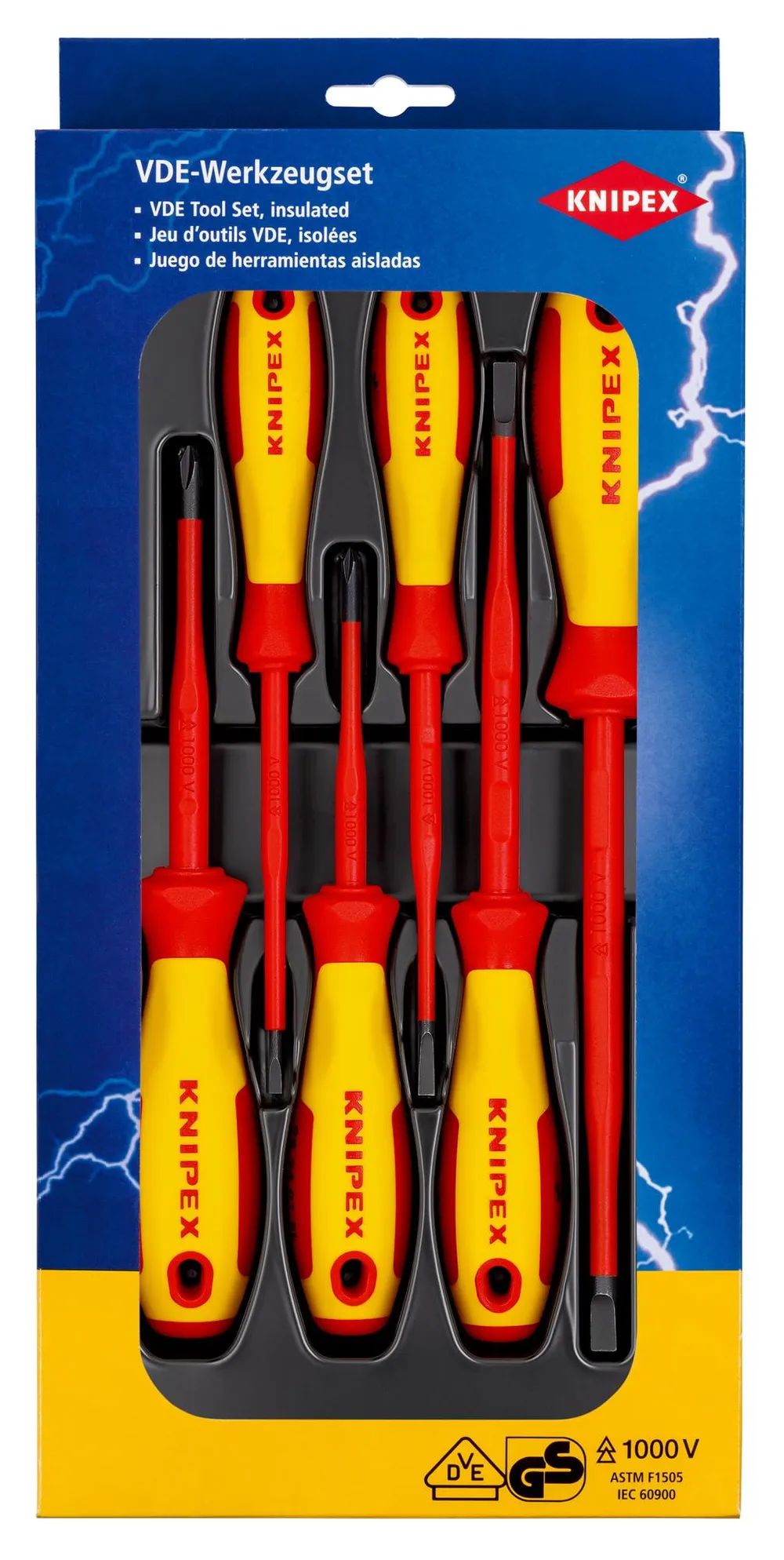 KNIPEX VDE Schraubendreher-Paket Schlitz / Phillips® 6-teilig