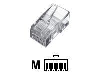 DIGITUS Modularstecker für Rundkabel, Pass through Stecker