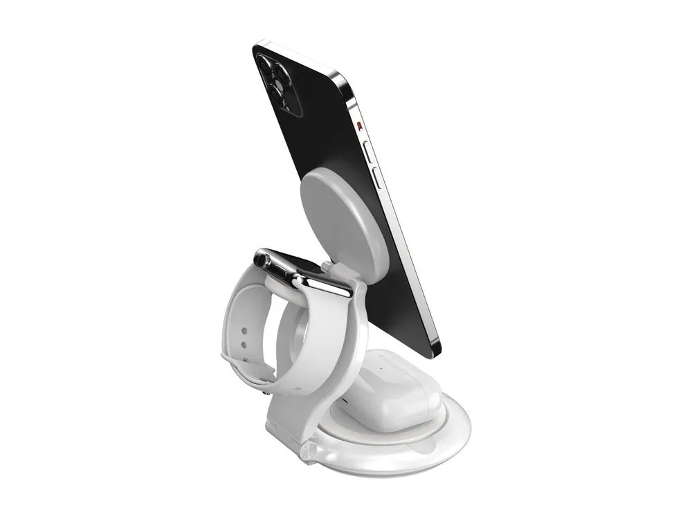 j5create JUPW3415-N - Kabelloses Ladegerät - 3-in-1, magnetisch, faltbar, mit Qi2