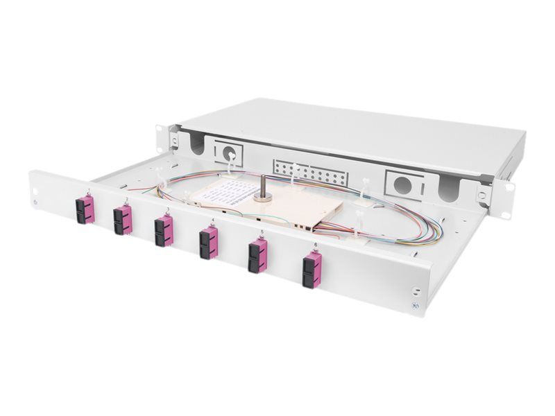 DIGITUS LWL Spleißbox, bestückt, SC, OM4