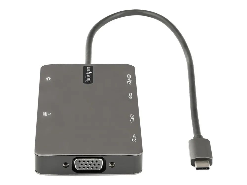 StarTech.com USB C Multiport Adapter - USB C auf HDMI 4K 30Hz/VGA Reiseadapter/Docking station - 5Gbit/s USB 3.0 Hub (USB A/USB C)