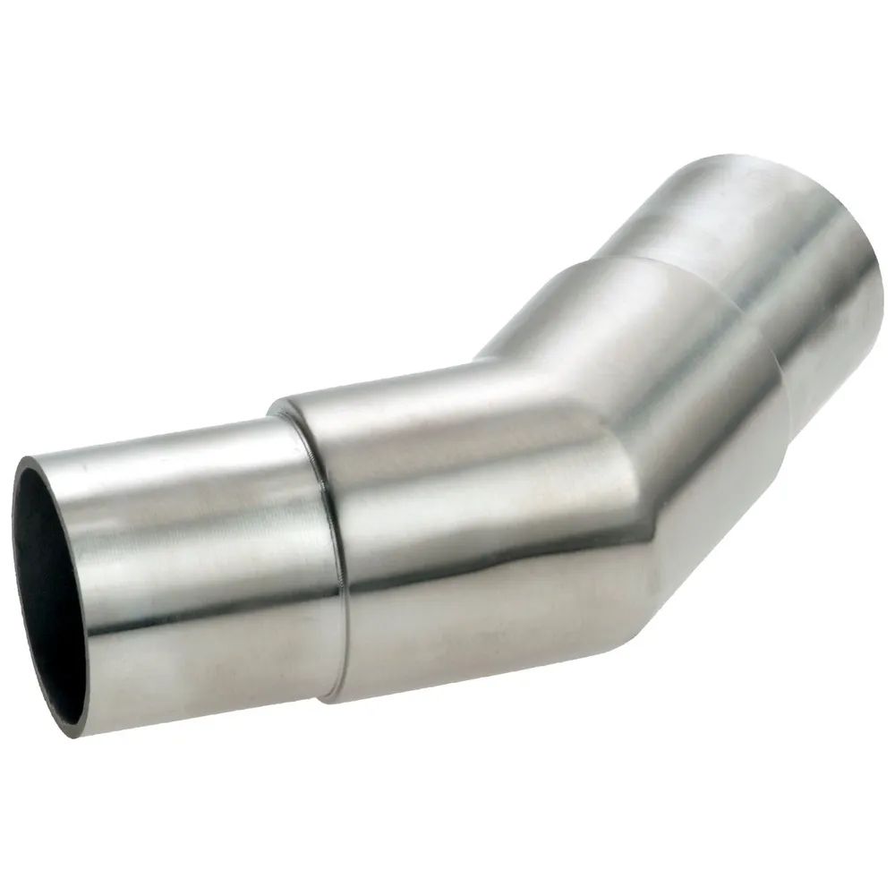 CROSO Eckbogen rund 45° für Rohr ø 42,4 x 2,0 mm, Edelstahl geschliffen V2A