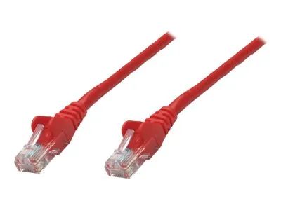 Intellinet Network Patch Cable, Cat6, 2m, Red, CCA, U/UTP, PVC, RJ45, Gold Plated Contacts, Snagless, Booted, Lifetime Warranty, Polybag - Patch-Kabel - RJ-45 (M)