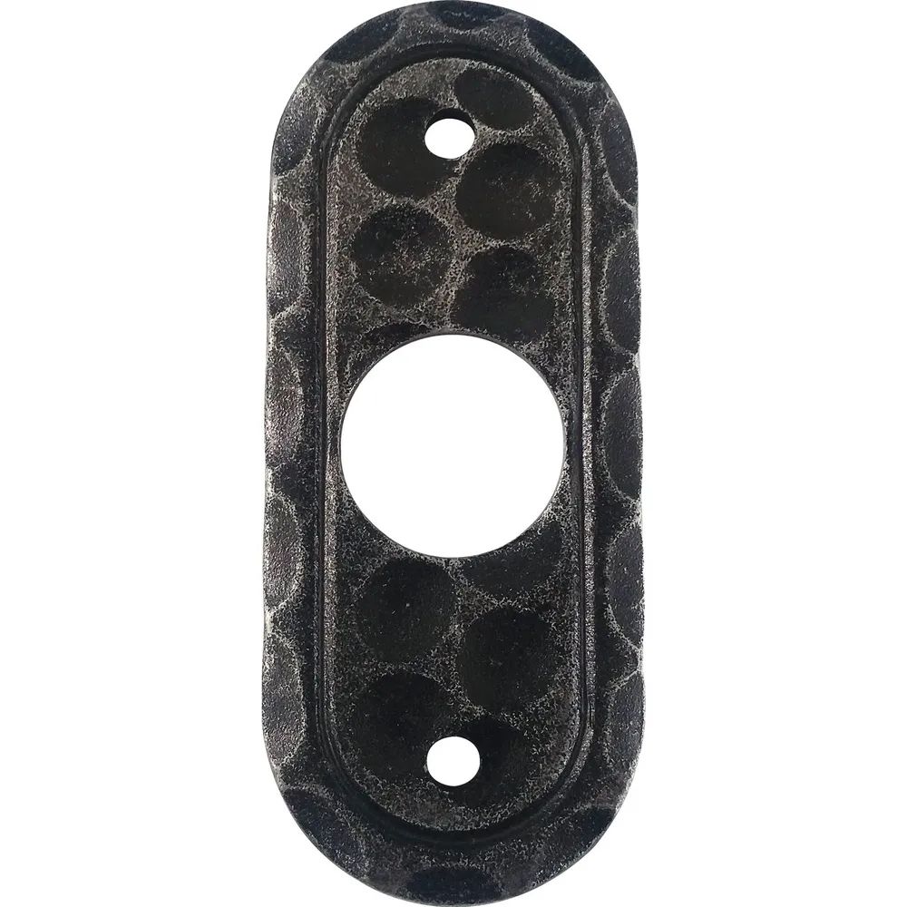 HALCÖ Drückerrosette SILL oval, 30 x 42 mm, verzinkt schwarz passiviert