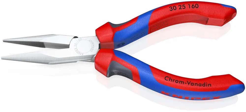KNIPEX 30 25 160 Langbeckzange mit Comfort-Griffen verchromt 160 mm