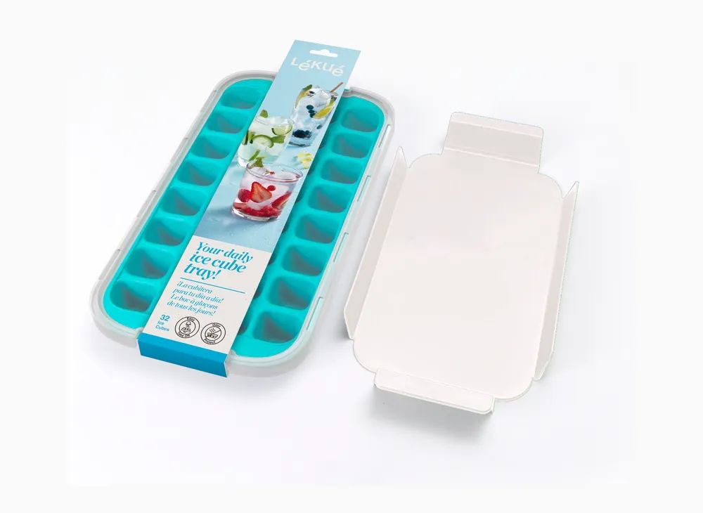 Lékué Eiswürfelform mit Deckel - Turquoise