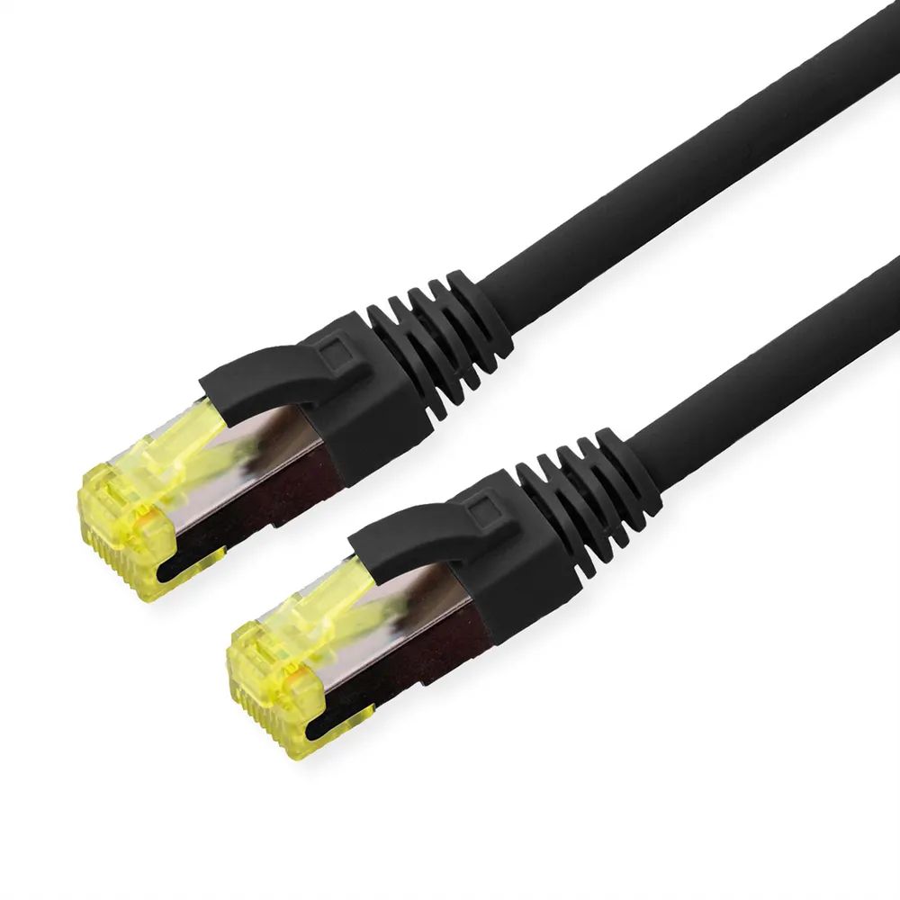 ROLINE Outdoor Patchkabel Cat.6A (Class EA) S/FTP (PiMF), Litzendraht, LSOH, schwarz, 2 m