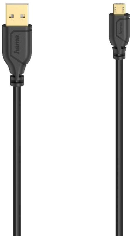 Hama 200610 Micro-USB-Kabel, Flexi+Slim, 0,75m