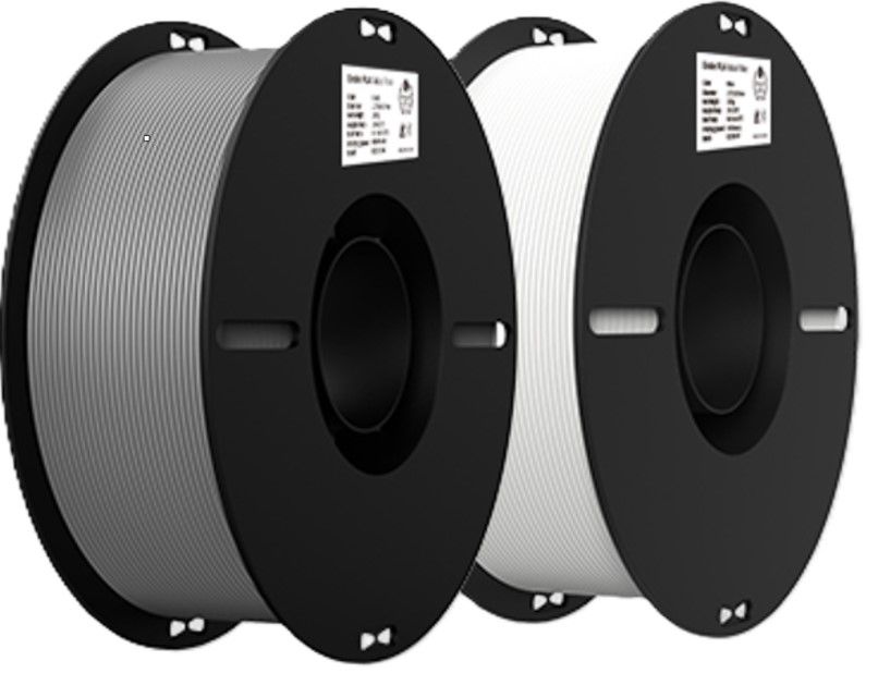 3D PLA+ 1,75mm white + grey 1kg -value pack 2in1