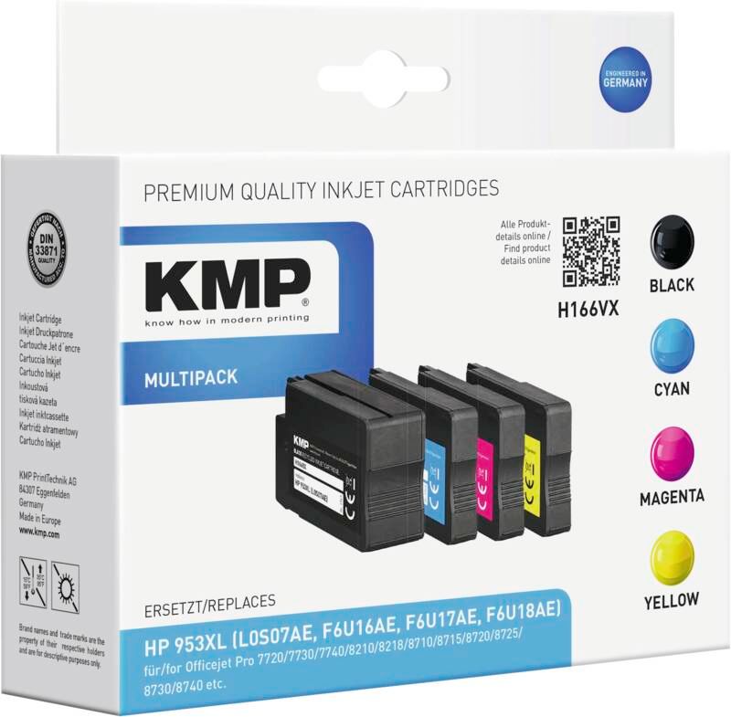 KMP H166VX OEM HP 953XL (L0S07AE, F6U16AE, F6U17AE, F6U18AE)
