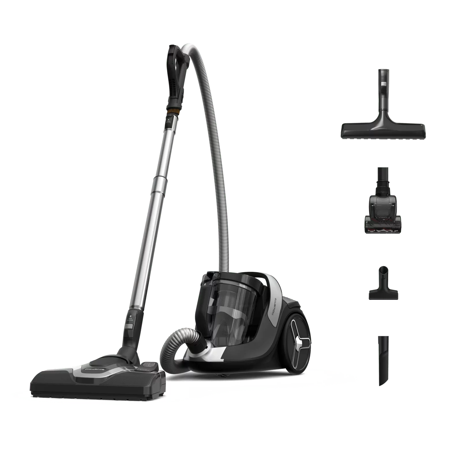 Rowenta RO7C66 Zyklon-Staubsauger Green Force Cyclonic Effitech®+  - Schwarz/Aluminium