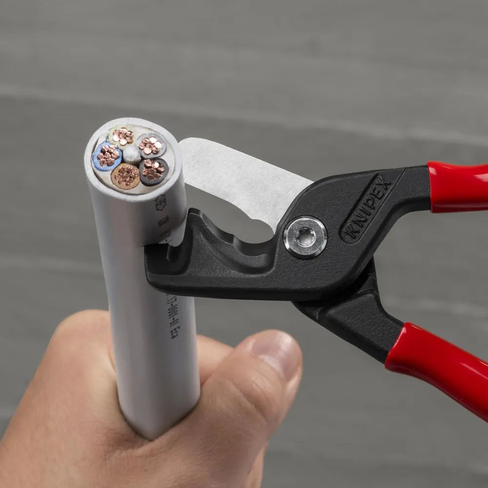 KNIPEX StepCut® XL Kabelschere mit Stufenschnitt mit Kunststoff überzogen brüniert 225 mm