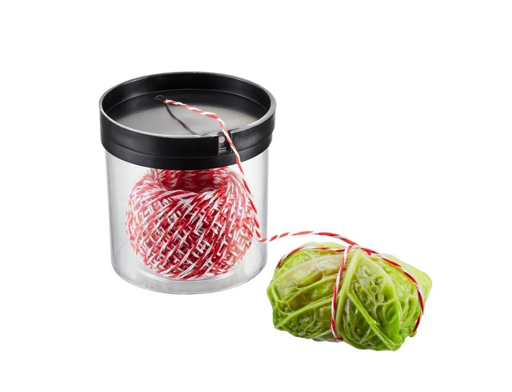 GEFU Kordelbox FILIO mit Wurst- und Schinkengarn "rot/weiß"