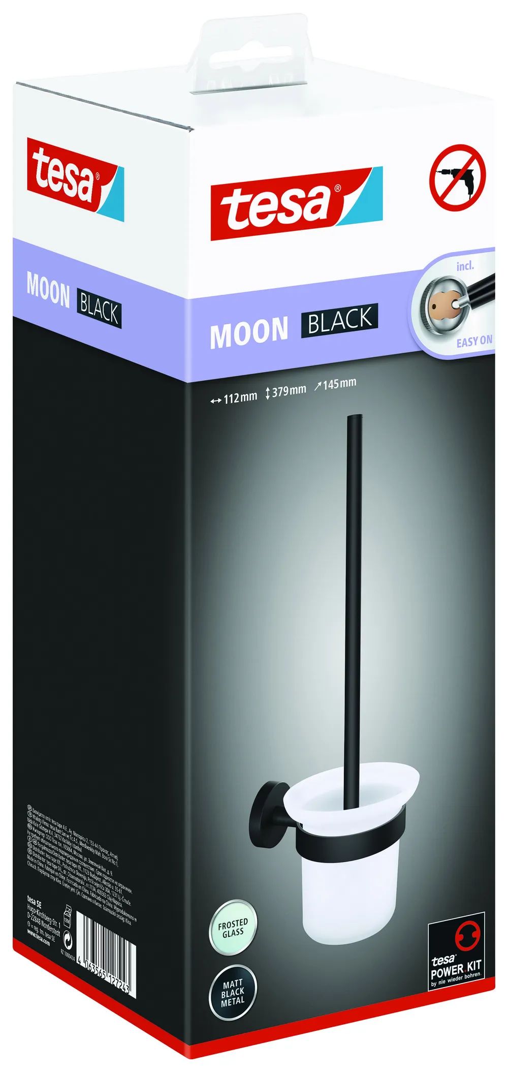 tesa® Moon Black WC-Bürstengarnitur