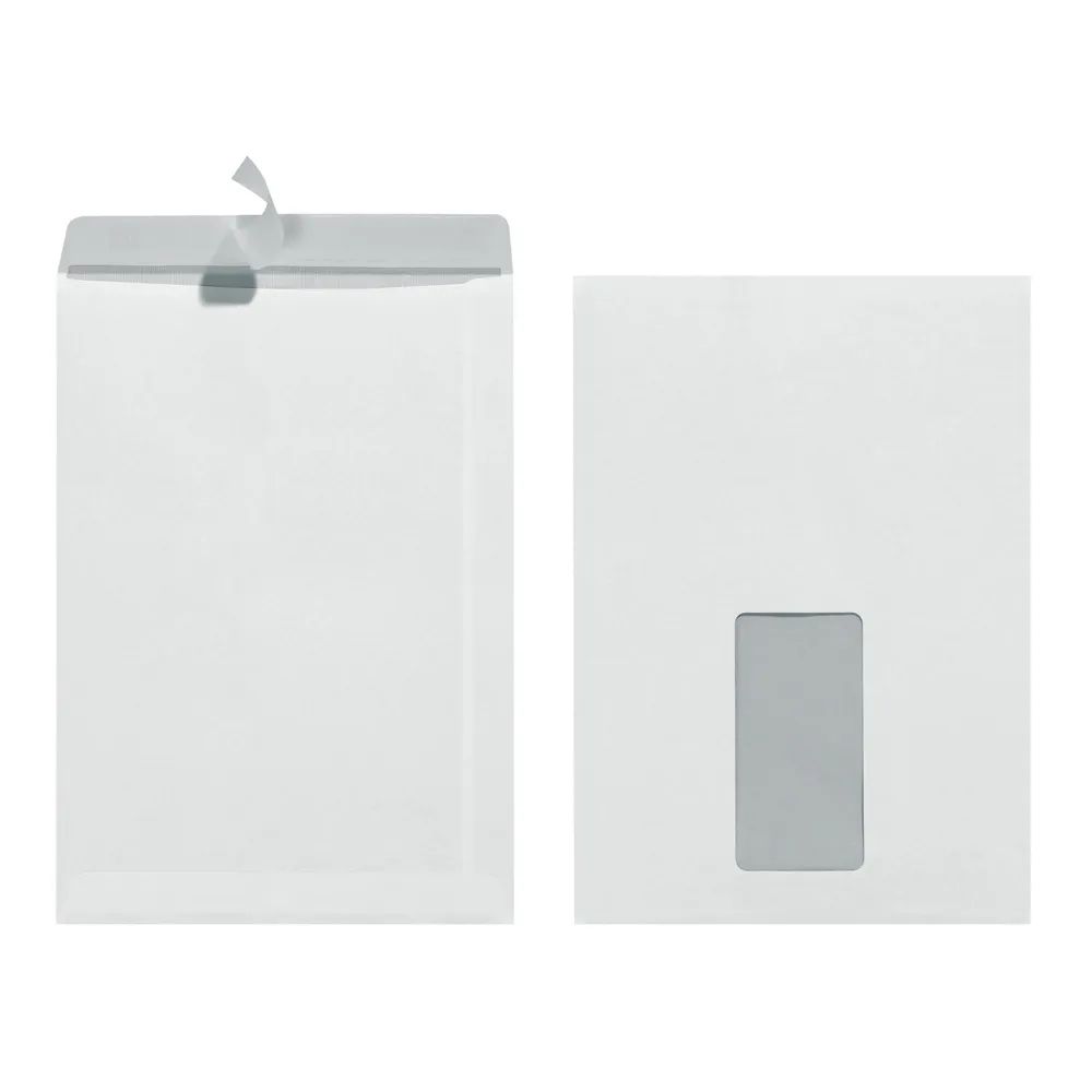 herlitz Versandtasche C5 90g haftklebend mit Fenster weiß 25er Packung