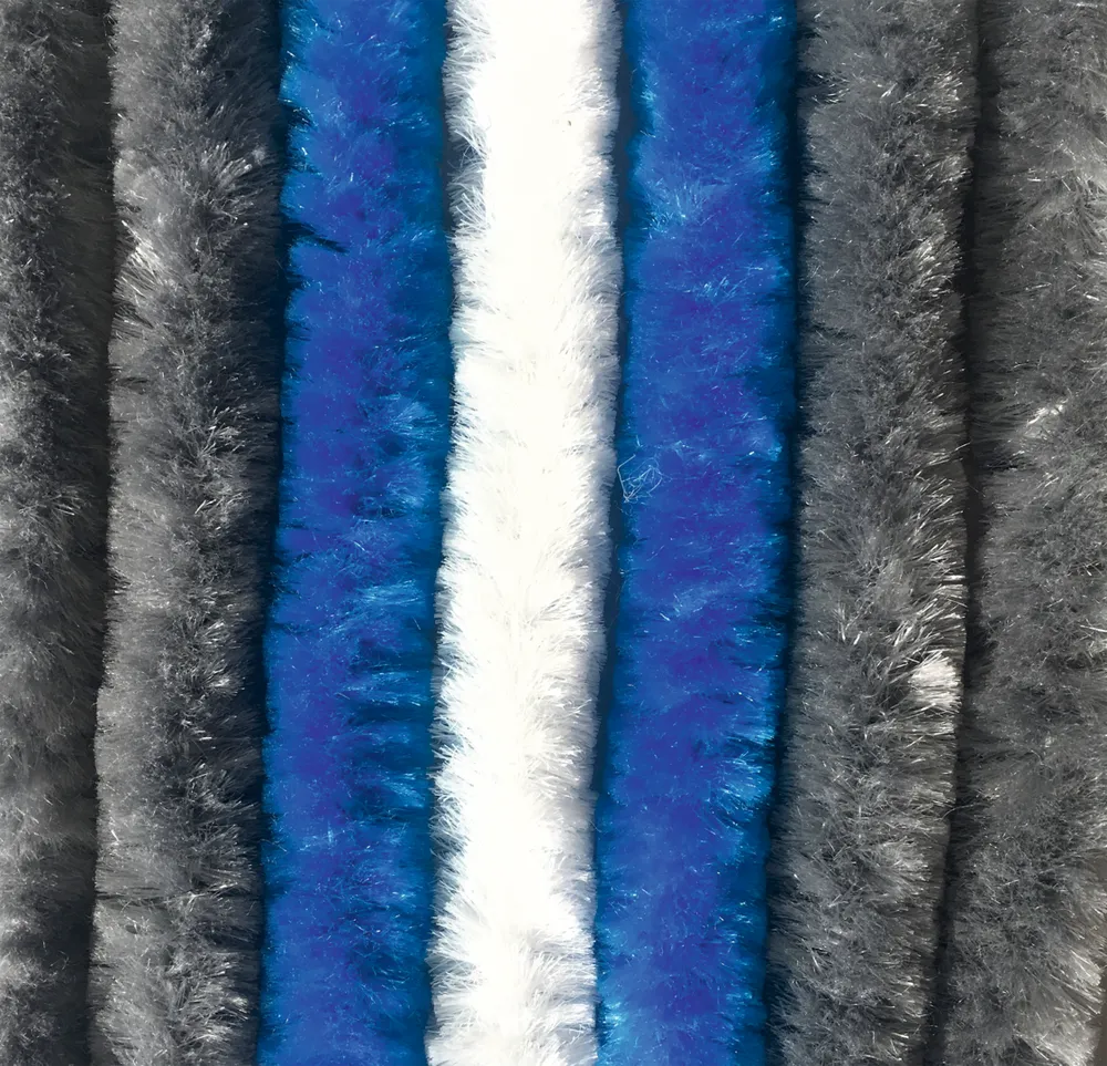 Arisol Flauschvorhang 100x200 cm grau-blau-weiß