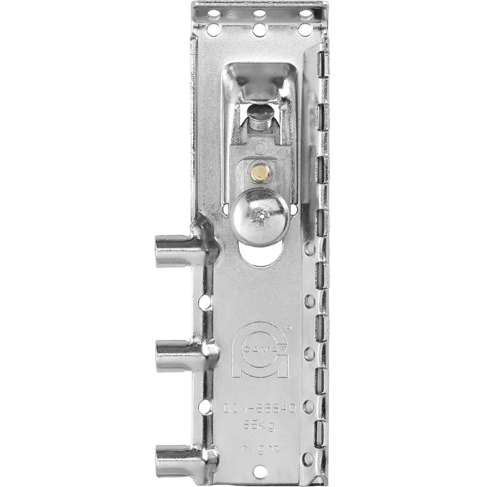 CAMAR Schrankaufhänger 816AS links, H 12 mm, T 10 mm, Stahl verzinkt/Zamak