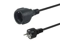 Equip Stromkabel CEE 7/7->CEE 7/3 St/Bu schwarz - Strom/Netzteil