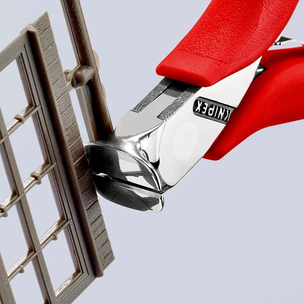 KNIPEX Elektronik-Vornschneider mit rutschhemmenden Kunststoff-Hüllen 115 mm