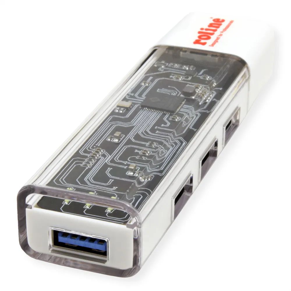 ROLINE USB3.2 Gen1 Hub 4x USB-A Typ A+C Kabel
