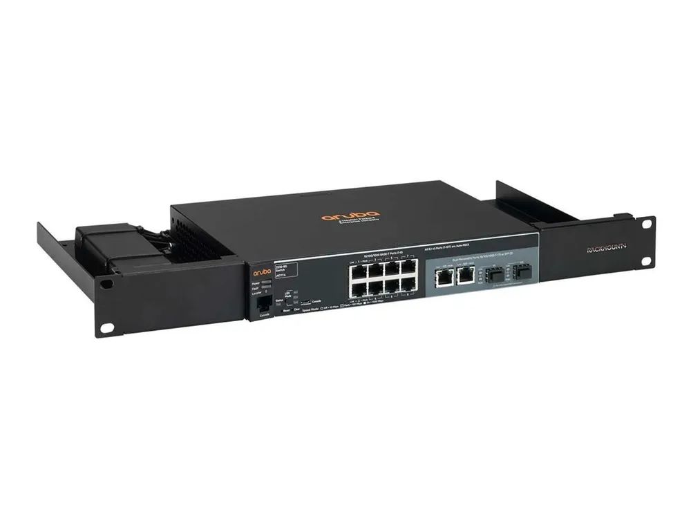 Rackmount.IT Rackmontagesatz - Schwarz, RAL 9005 - 1U - 48.3 cm (19")