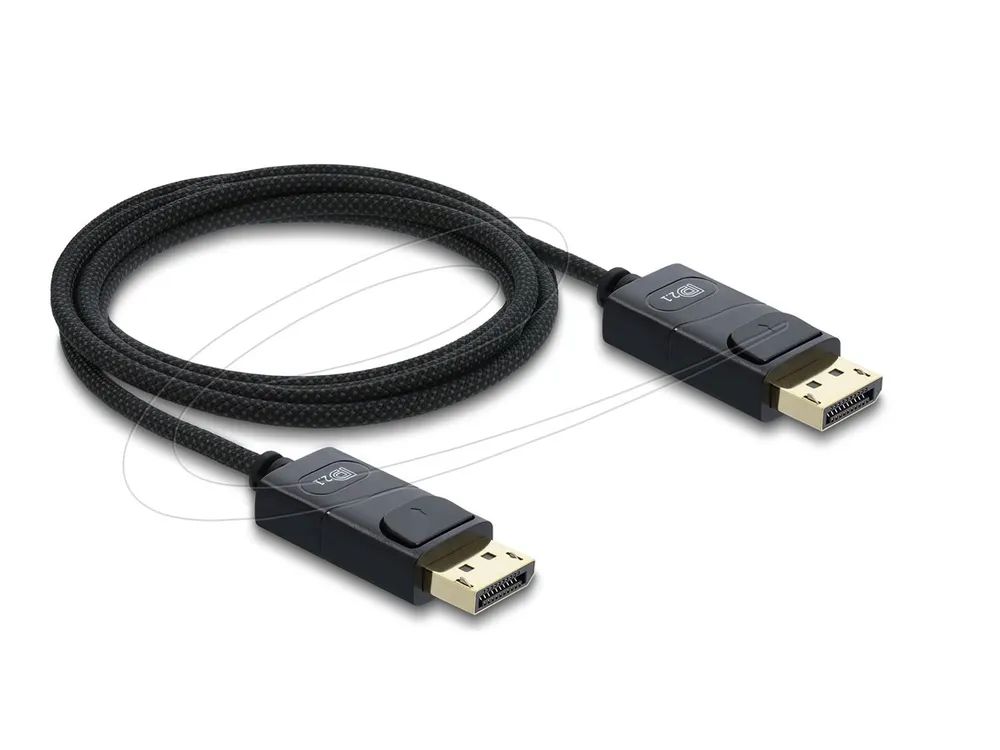Delock Koaxiales DisplayPort Kabel 16K 60 Hz 80 Gbps mit Geflechtmantel - Kabel - Digital/Display/Video
