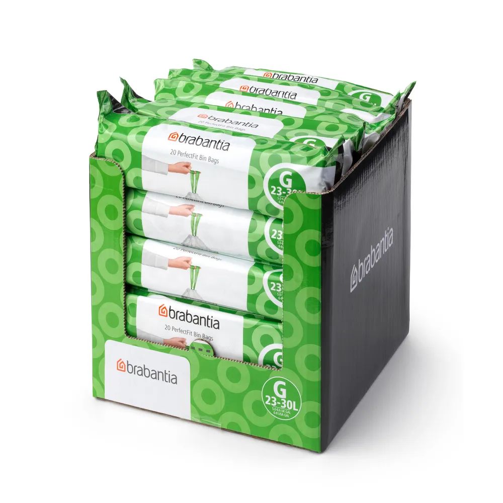 Brabantia Müllbeutel G, 23-30L, 20/Rolle - White
