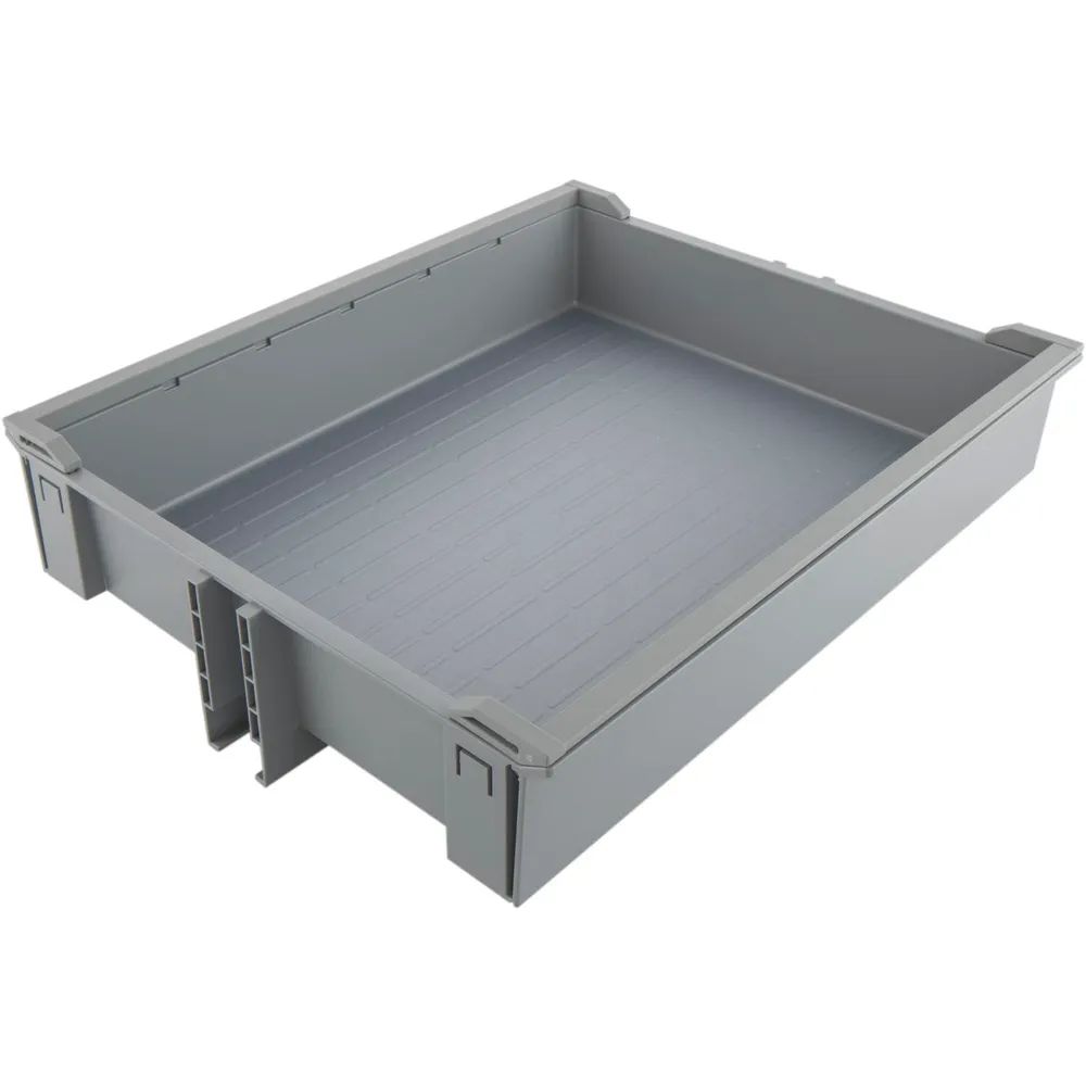 NINKA Ablage VS TAL Larder KB 400 mm mit Reling Alugrau