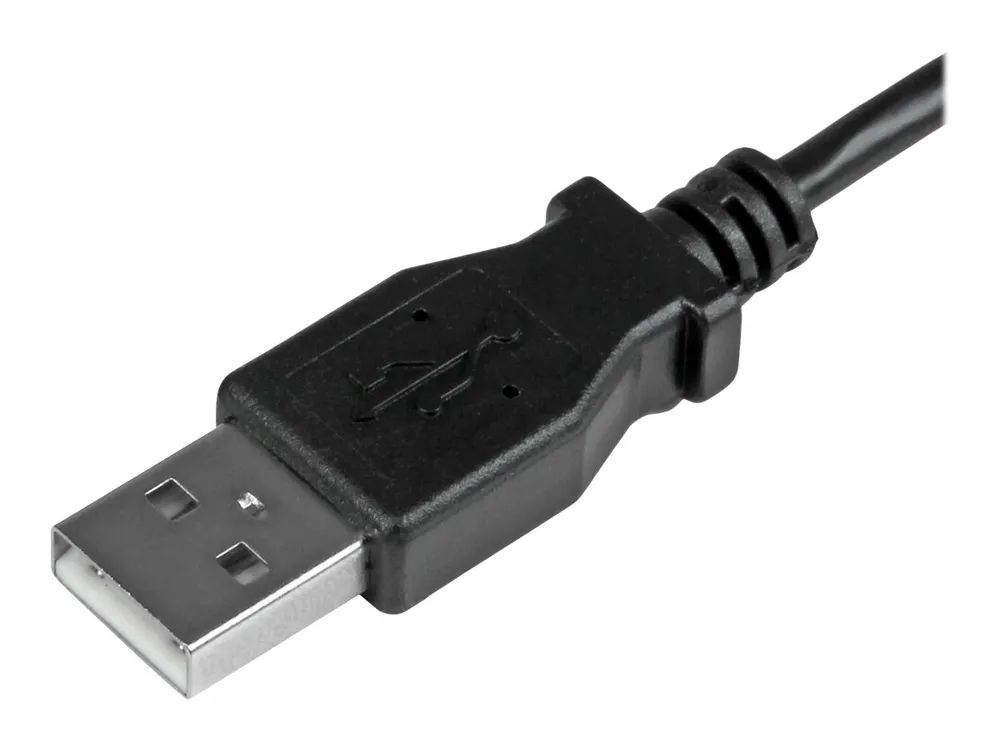 StarTech.com Micro USB Lade/Sync-Kabel - St/St - Micro USB linksgewinkelt - 1m - USB auf Micro USB Ladekabel - USB-Kabel - Micro-USB Typ B (M)