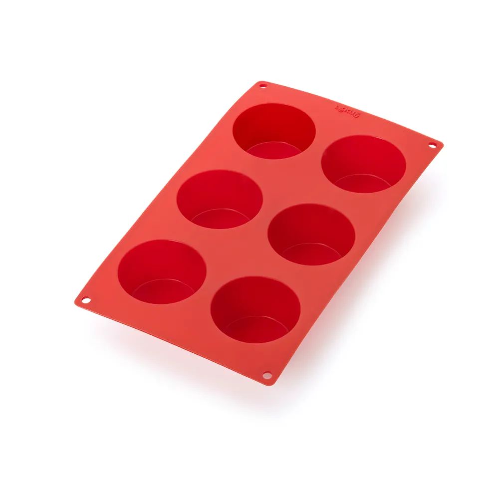 Lékué Silikon-Muffinbackform, 6 Mulden - Red